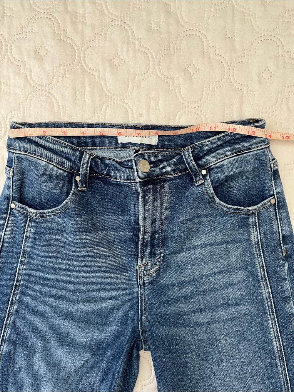 Risen Mid Rise Straight Denim Jeans size 9/29 - Picture 7 of 16